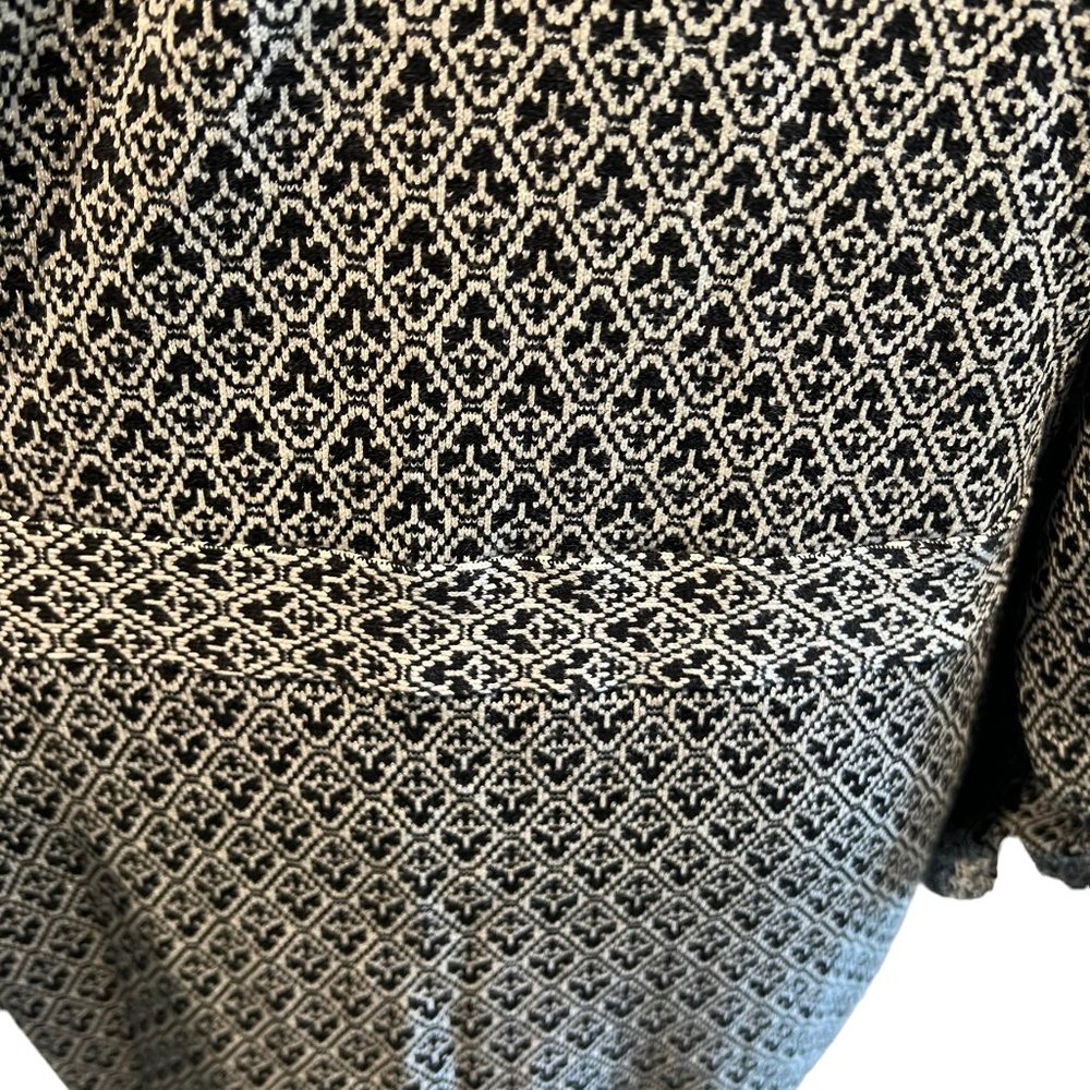 Eloquii Womens Dress Textured Knit Long Sleeve Jacquard Design Black White 18/20 - Picture 8 of 16